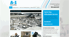 Desktop Screenshot of a1haulingoftemecula.com