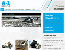 Tablet Screenshot of a1haulingoftemecula.com